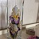 Crystal vase with painted Irises. Vases. ArtAnett_vitrage (Anna). My Livemaster. Фото №5
