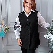Одежда handmade. Livemaster - original item Elongated polyviscose lined vest. Handmade.