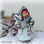 Куклы и игрушки handmade. Livemaster - original item Cotton Christmas tree toy Dashenka (Sold). Handmade.