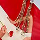 Long Earrings with zircons Golden Waterfall, Earrings, Moscow,  Фото №1