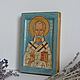 Заказать Икона Святой Николай Чудотворец / Saint Nicholas the Wonderworker. Juliavasi (juliavasiart). Ярмарка Мастеров. . Иконы Фото №3