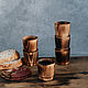 Set of glasses (stacks) 6 pcs. made of Siberian cedar RN8 wood, Shot Glasses, Novokuznetsk,  Фото №1