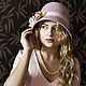 Женская шляпка-клош "Яблонька". Шляпы. Hats by 'Ariadne's thread' Atelier. Интернет-магазин Ярмарка Мастеров.  Фото №2