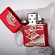 Зажигалка Zippo в подарок фанату ФК Спартак. Зажигалки. Маргарита Гроза (мастер). Ярмарка Мастеров.  Фото №11