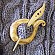 Wooden brooch shawl-pin, Fibula brooch, Pskov,  Фото №1