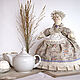 Doll warmer kettle on. Linen, gift, for kitchen interior, Teapot cover, Magnitogorsk,  Фото №1