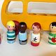 Wooden car Bus with passengers School. Rolling Toys. Shop Grizunok teether. My Livemaster. Фото №5