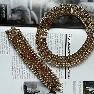 Винтаж ручной работы. Ярмарка Мастеров - ручная работа Комплект. Ожерелье и браслет. AKMayC. Handmade.