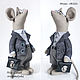 Mouse "Boss", rag toys, gift to the boss. Tilda Toys. CountryKids - doll with a soul. My Livemaster. Фото №4