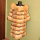 Fox fur coat,Russian fur,cross sewing on the leather, and detachable full sleeve to 3/4, length 90 cm, coat is light,warm turn-down collar boat, this model looks good with a scarf. W
