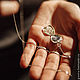 Медальоны: Серебряный открывающийся медальон сердце с орнаментом, Медальон, Москва,  Фото №1