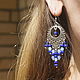 Серьги из коллекции "Boho girl". Серьги классические. Алина Родионова (Alinakshmi). Интернет-магазин Ярмарка Мастеров.  Фото №2