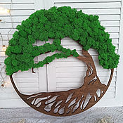 Картины и панно handmade. Livemaster - original item Panels: The tree of life. 50 cm of stabilized moss. Handmade.