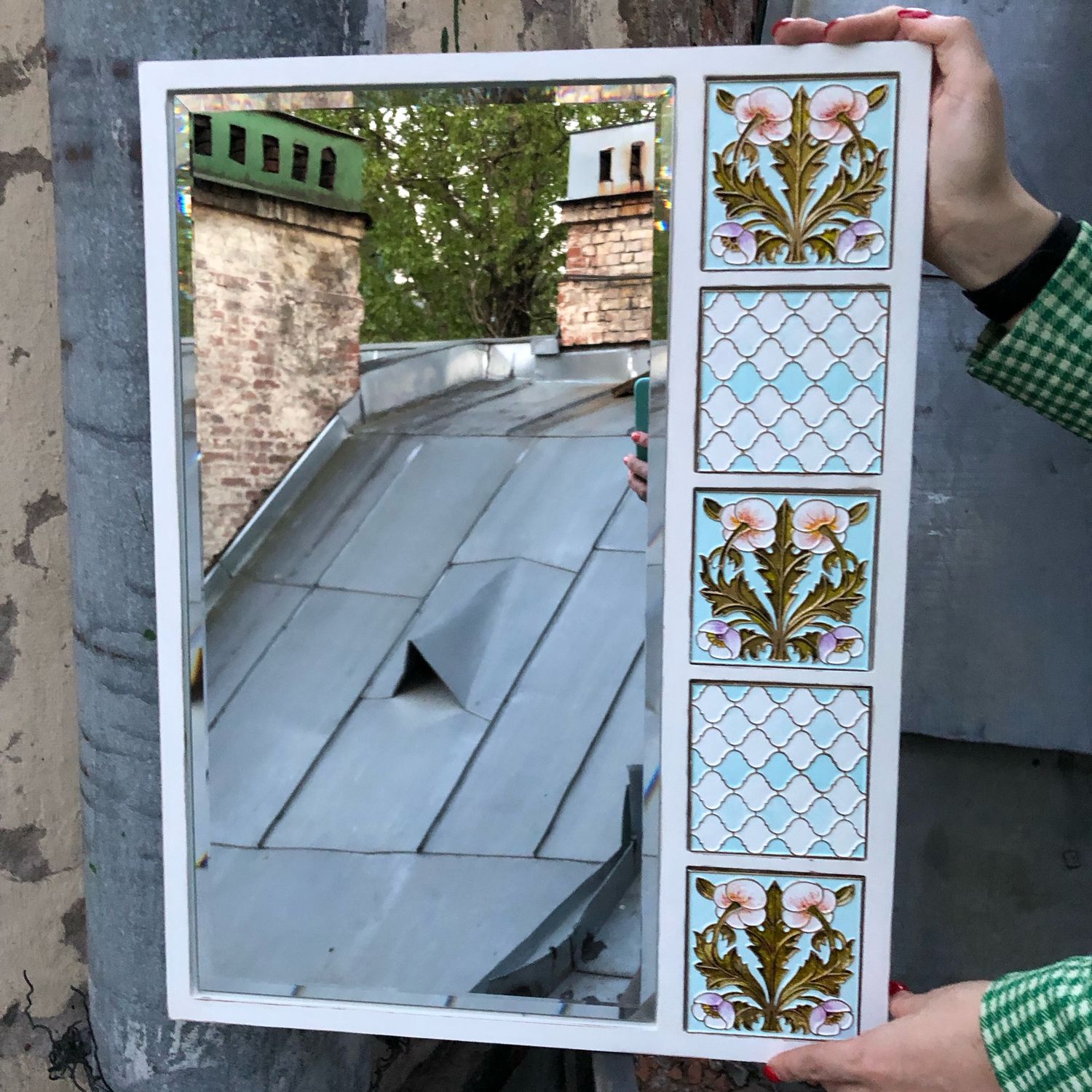 Зеркало «Расцветай» – заказать на Ярмарке Мастеров – TAZ0SRU | Зеркала ...