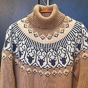 Элегантный свитер. Альпака. Ручная авторская работа