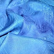 Аксессуары handmade. Livemaster - original item Lilac blue silk scarf stole, jacquard Paisley. Handmade.