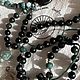 Мала из обсидиана и мохового агата со Змейкой. Бусы. Van-Zaam jewelry. Ярмарка Мастеров.  Фото №7