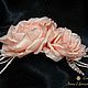 floral brooch, цветочная брошь, брошь из ткани, шифоновая брошь, украшение на голову, ободок с цветами, венок с цветами,цветы в прическу,цветы на платье,свадебный аксессуар,цветы в мягкой технике
