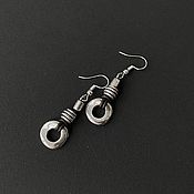 Украшения handmade. Livemaster - original item Earrings classic: Stylish metal earrings earrings for every day. Handmade.