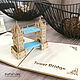 3D открытка - Тауэрский мост, Лондон. Открытки. КиРиГаМи - объёмные 3D открытки. Ярмарка Мастеров.  Фото №4