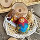 Неваляшка музыкальная"Девочка с баранками"+открыточка. Пасхальные сувениры. Творческая мастерская Донсковой К. Интернет-магазин Ярмарка Мастеров.  Фото №2