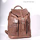 Men's Leather Aviator Backpack (Brown). Men\\\'s backpack. CRAZY RHYTHM bags (TP handmade). Online shopping on My Livemaster.  Фото №2
