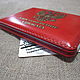 Cover of the lawyer's ID card with a pocket for business cards. Scarlet. Cover. Joshkin Kot. My Livemaster. Фото №5