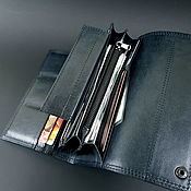 Сумки и аксессуары handmade. Livemaster - original item Purse-clutch No. 3 additional pockets. Dark blue. Handmade.