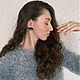 Серьги глаза с натуральным жемчугом и содалитом. Серьги-зажимы. Анна Вергунова. Ярмарка Мастеров.  Фото №6