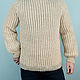 Copy of Sweater 100% wool. Mens sweaters. Sheep and goat skins. My Livemaster. Фото №4