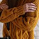 Order Jerseys: Women's warm turtleneck sweater mustard color oversize style. Kardigan sviter - женский вязаный свитер кардиган оверсайз. Livemaster. . Sweaters Фото №3
