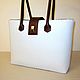 Women's handbag made of Italian genuine leather. white. Classic Bag. Bags and accessories. Alexandra (SSbagS). My Livemaster. Фото №4