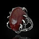 Перстень Лапа Дракона  с сердоликом. Кольца. Aventure.Jewelry. Интернет-магазин Ярмарка Мастеров.  Фото №2