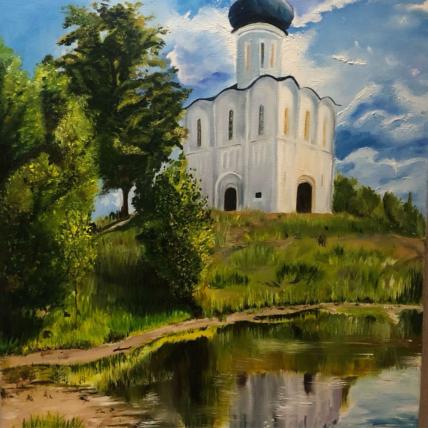 Картина маслом Храм в интернет-магазине Ярмарка Мастеров по цене 3000 ...