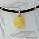 Order Pendant 'Amber BALL' gold 585, natural amber, Swarovski crystals. MaksimJewelryStudio. Livemaster. . Pendants Фото №3