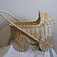 Doll stroller wicker. Doll furniture. Elena Shitova - basket weaving. My Livemaster. Фото №5