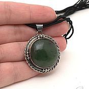 Украшения handmade. Livemaster - original item Medallion with jade or jade jade (motif). Handmade.