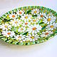 dish glass fusing Chamomile field. Plates. LiliaGorbach Glass. Online shopping on My Livemaster.  Фото №2