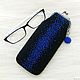 Eyeglass case beaded with clasp 'Starry sky'. Eyeglass case. SilkArt Tatyana. Online shopping on My Livemaster.  Фото №2