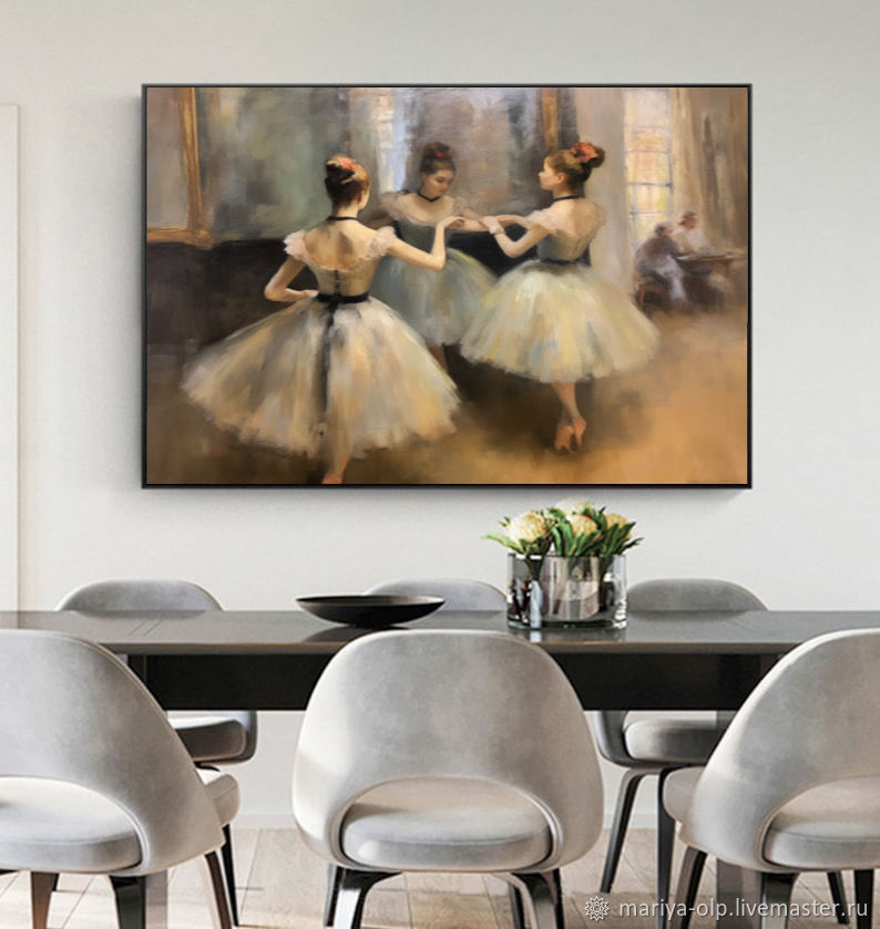 Шаблон картины балерина танцовщица 50 х 50 см