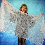 Аксессуары handmade. Livemaster - original item Lace white scarf,Hand knit Russian shawl,Warm wool wrap,Pashmina №125. Handmade.