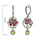 Серьги Пионы алые с горячей эмалью. Серьги классические. zazki.jewelry.order. Интернет-магазин Ярмарка Мастеров.  Фото №2