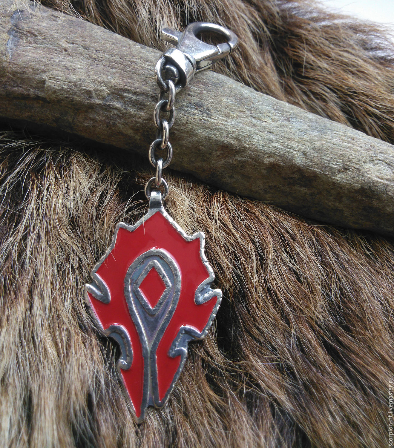 Брелок Warcraft "For the Horde" серебро 925