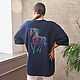 Copy of Long white T-shirt The Mezen painting. T-shirts. NATALINI. Ярмарка Мастеров.  Фото №5