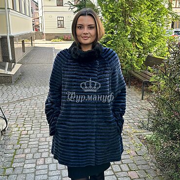 Пальто из шиншиллового кролика с воротником из меха норки. Ольга Лаврентьева "ФУРМАНУФ". Одежда женская ручной работы - Ярмарка Мастеров Одежда женская ручной работы. Ярмарка Мастеров - ручная работа Пальто из шиншиллового кролика с воротником из меха норки. Handmade.