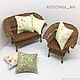 Wicker furniture for dolls - armchair and sofa - doll miniature. Doll furniture. kotomka-nv. My Livemaster. Фото №5