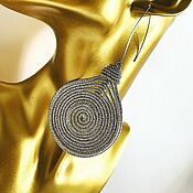 Украшения handmade. Livemaster - original item Earrings with braided pendants silver. Handmade.