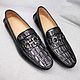Men's moccasins made of embossed crocodile skin, black color!. Moccasins. SHOES&BAGS. Online shopping on My Livemaster.  Фото №2