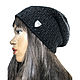  Winter hat Black Velvet. Caps. avokado. Online shopping on My Livemaster.  Фото №2