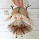 Оленёнок Кукла интерьерная Игрушка на Елку. Куклы и пупсы. Fetastyle (Татьяна). Ярмарка Мастеров.  Фото №5